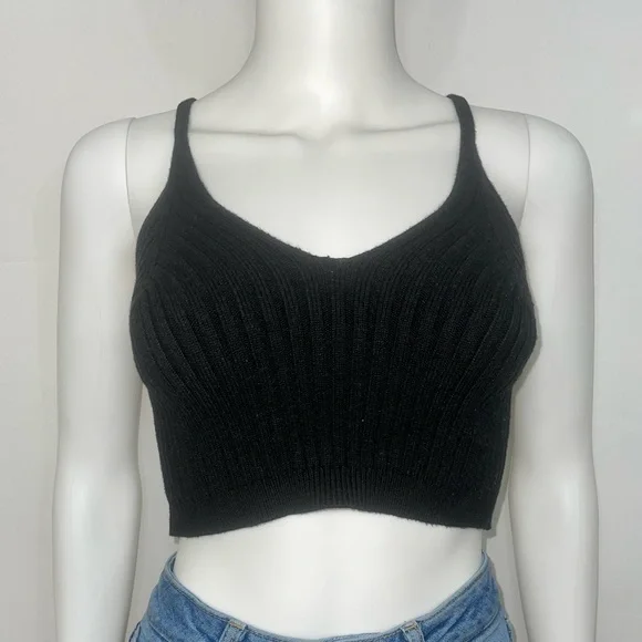 Olivaceous ribbed knit tank - Picture 3 of 7
